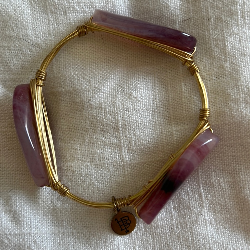 Bourbon & Bowties gold wire bracelet.